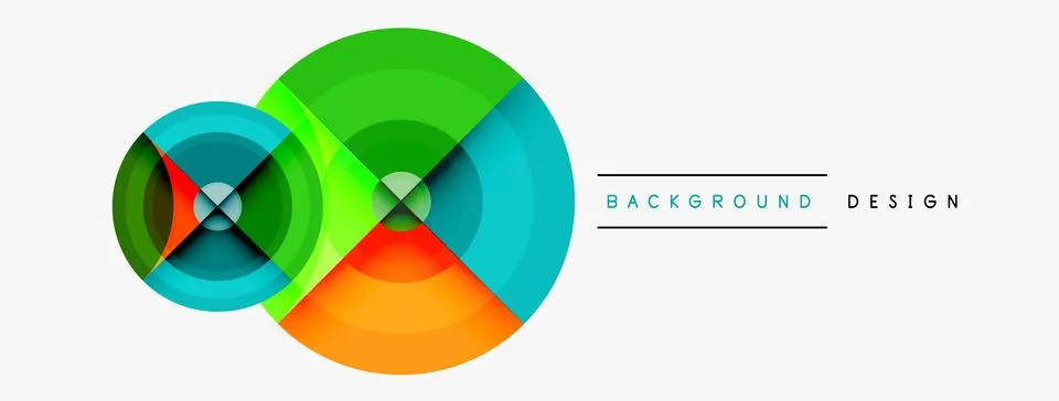 Circle pattern background. Abstract backgrounds bundle for wallpaper, banner Stock Illustration