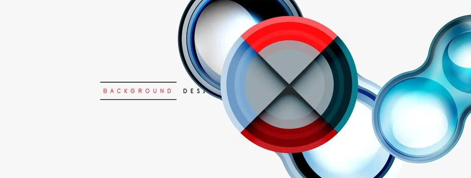 Circle pattern background. Abstract backgrounds bundle for wallpaper, banner Stock Illustration