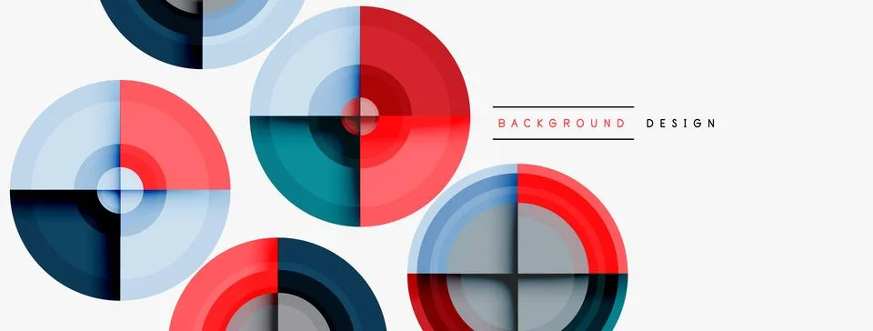 Circle pattern background. Abstract backgrounds bundle for wallpaper, banner Stock Illustration