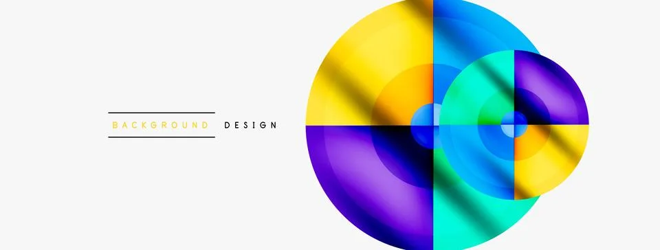 Circle pattern background. Abstract backgrounds bundle for wallpaper, banner Stock Illustration