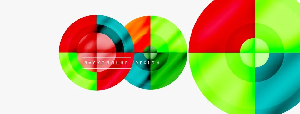 Circle pattern background. Abstract backgrounds bundle for wallpaper, banner Stock Illustration