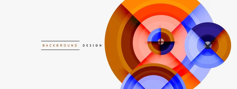 Circle pattern background. Abstract backgrounds bundle for wallpaper, banner Stock Illustration