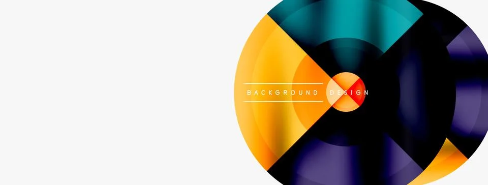 Circle pattern background. Abstract backgrounds bundle for wallpaper, banner Stock Illustration