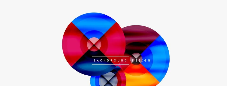 Circle pattern background. Abstract backgrounds bundle for wallpaper, banner Stock Illustration