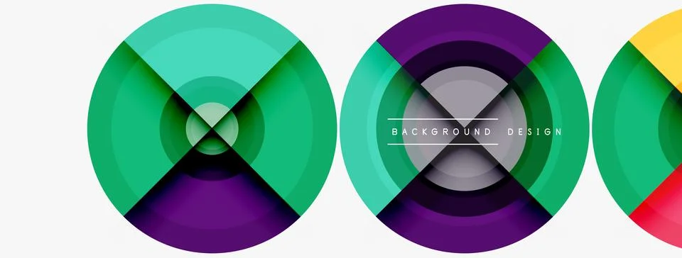 Circle pattern background. Abstract backgrounds bundle for wallpaper, banner Stock Illustration