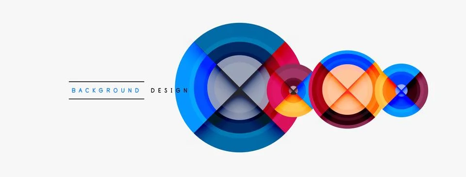 Circle pattern background. Abstract backgrounds bundle for wallpaper, banner Stock Illustration