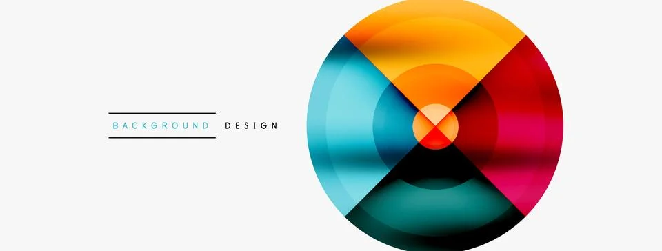 Circle pattern background. Abstract backgrounds bundle for wallpaper, banner Stock Illustration