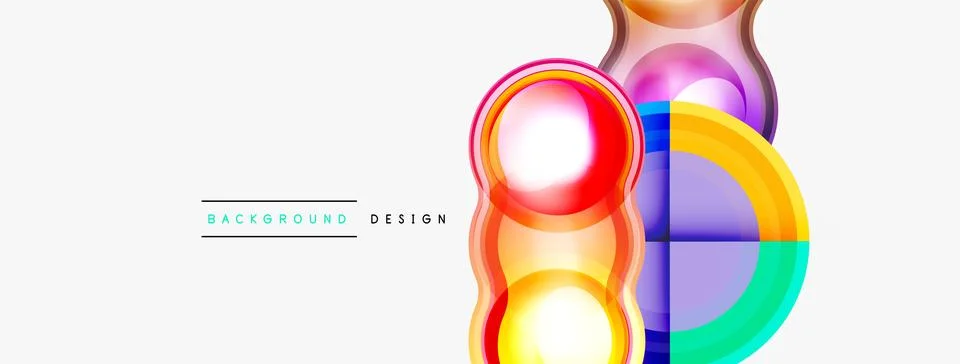 Circle pattern background. Abstract backgrounds bundle for wallpaper, banner Stock Illustration