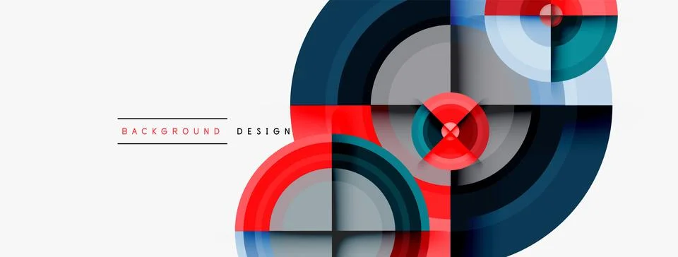 Circle pattern background. Abstract backgrounds bundle for wallpaper, banner Stock Illustration