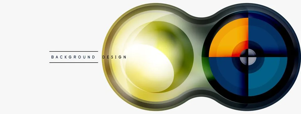 Circle pattern background. Abstract backgrounds bundle for wallpaper, banner Stock Illustration