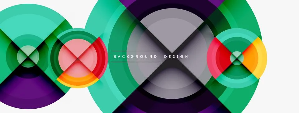 Circle pattern background. Abstract backgrounds bundle for wallpaper, banner Stock Illustration