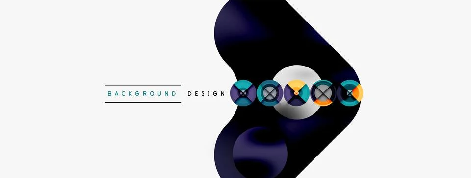 Circle pattern background. Abstract backgrounds bundle for wallpaper, banner Stock Illustration