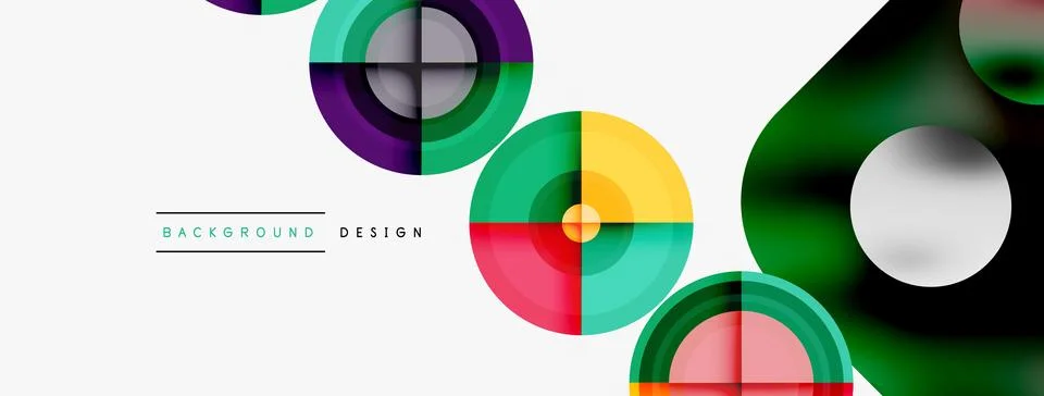 Circle pattern background. Abstract backgrounds bundle for wallpaper, banner Stock Illustration