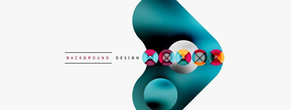 Circle pattern background. Abstract backgrounds bundle for wallpaper, banner Stock Illustration