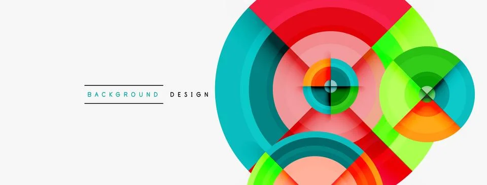 Circle pattern background. Abstract backgrounds bundle for wallpaper, banner Stock Illustration