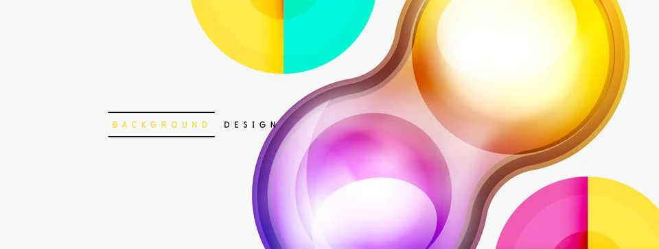 Circle pattern background. Abstract backgrounds bundle for wallpaper, banner Stock Illustration