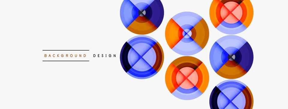 Circle pattern background. Abstract backgrounds bundle for wallpaper, banner Stock Illustration