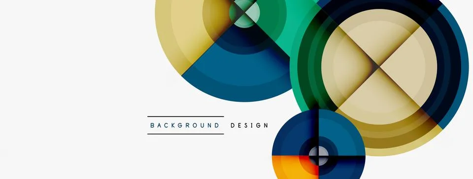 Circle pattern background. Abstract backgrounds bundle for wallpaper, banner Stock Illustration
