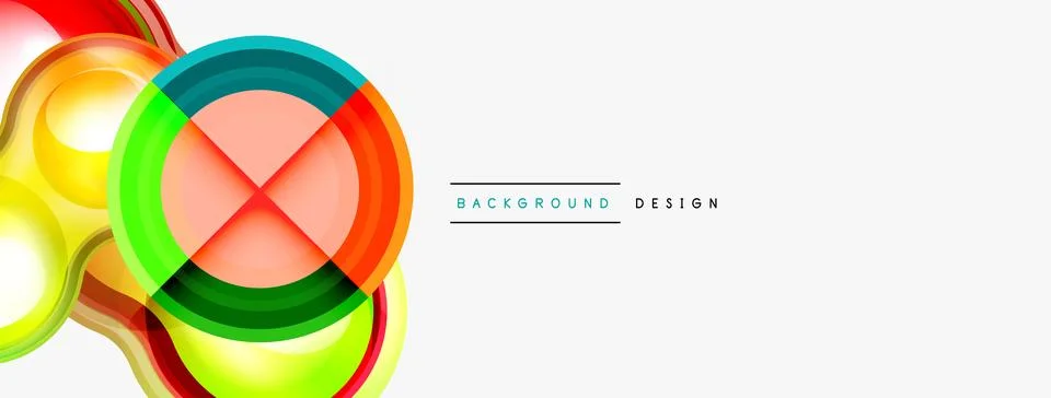 Circle pattern background. Abstract backgrounds bundle for wallpaper, banner Stock Illustration