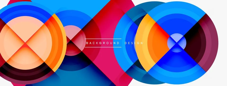 Circle pattern background. Abstract backgrounds bundle for wallpaper, banner Stock Illustration
