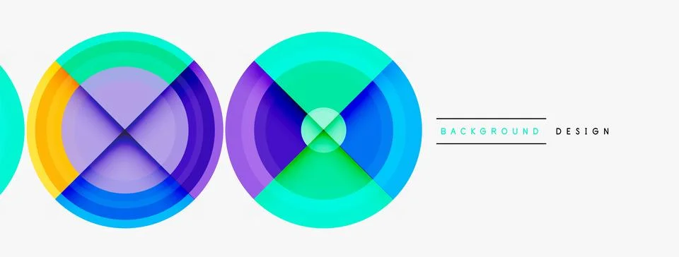 Circle pattern background. Abstract backgrounds bundle for wallpaper, banner Stock Illustration