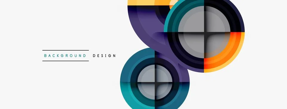 Circle pattern background. Abstract backgrounds bundle for wallpaper, banner Stock Illustration