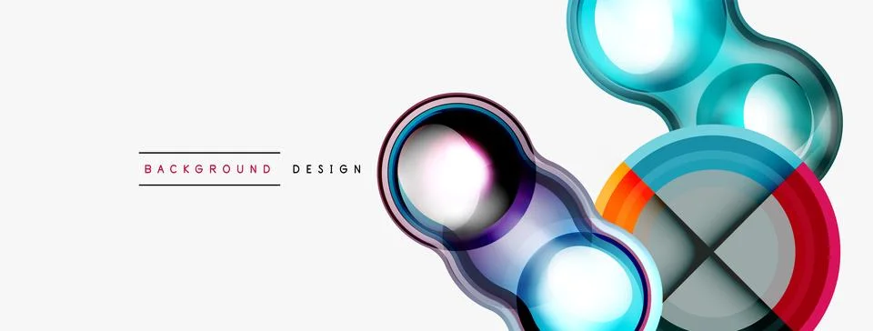 Circle pattern background. Abstract backgrounds bundle for wallpaper, banner Illustrazione stock