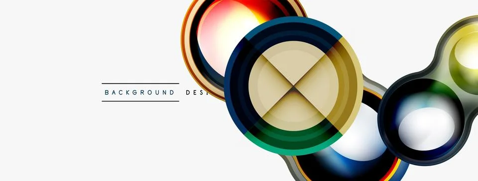 Circle pattern background. Abstract backgrounds bundle for wallpaper, banner Stock Illustration