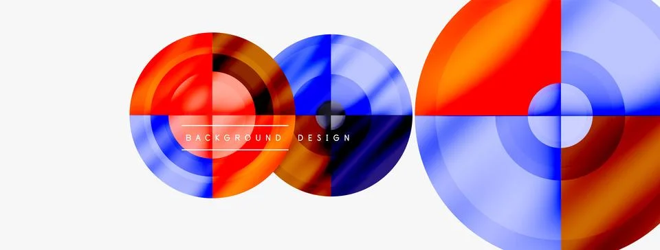 Circle pattern background. Abstract backgrounds bundle for wallpaper, banner Stock Illustration