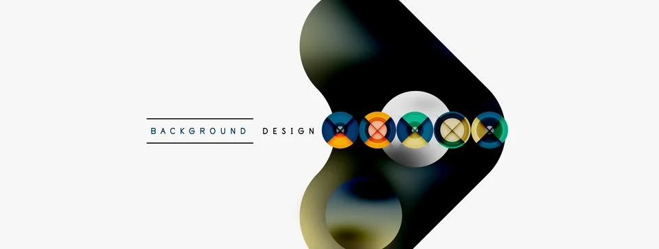 Circle pattern background. Abstract backgrounds bundle for wallpaper, banner Stock Illustration