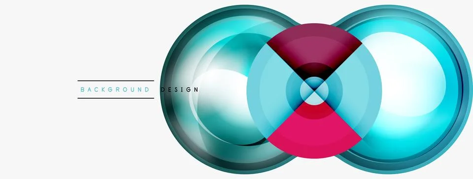 Circle pattern background. Abstract backgrounds bundle for wallpaper, banner Stock Illustration