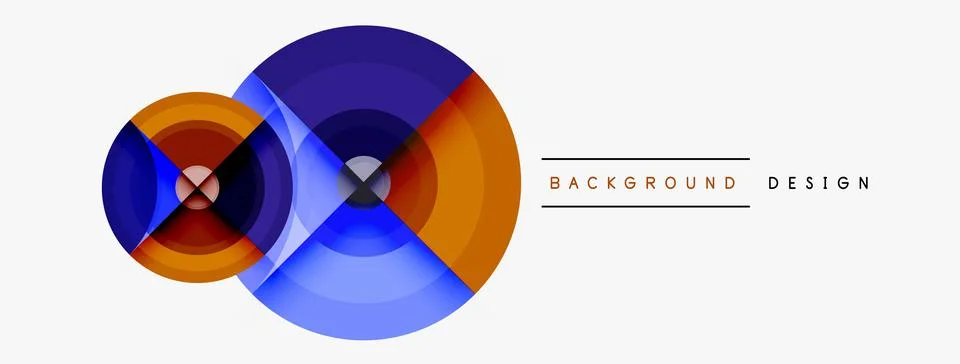 Circle pattern background. Abstract backgrounds bundle for wallpaper, banner Stock Illustration