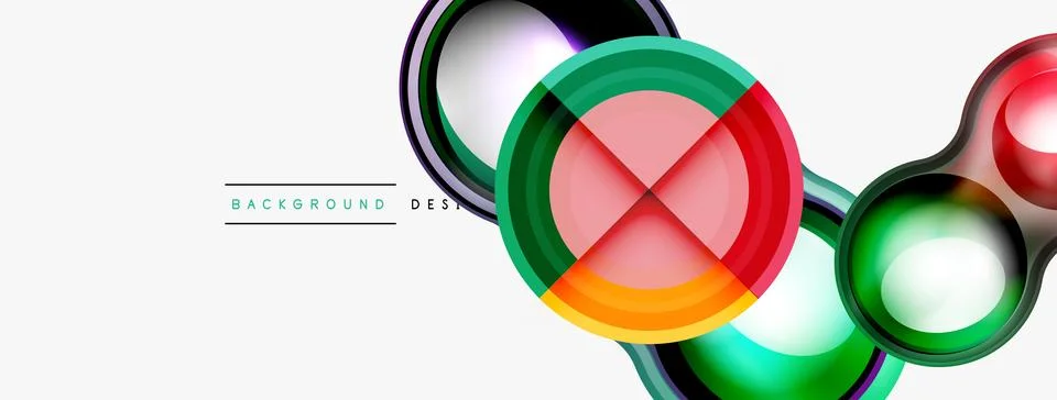 Circle pattern background. Abstract backgrounds bundle for wallpaper, banner Illustrazione stock