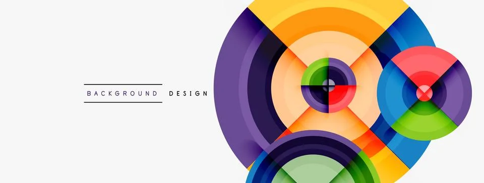 Circle pattern background. Abstract backgrounds bundle for wallpaper, banner Stock Illustration