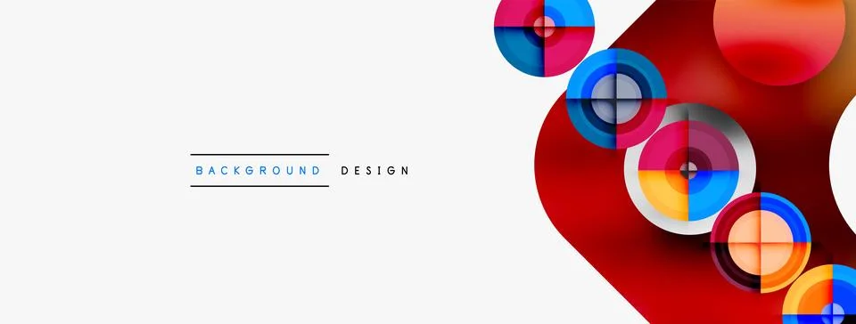 Circle pattern background. Abstract backgrounds bundle for wallpaper, banner Stock Illustration