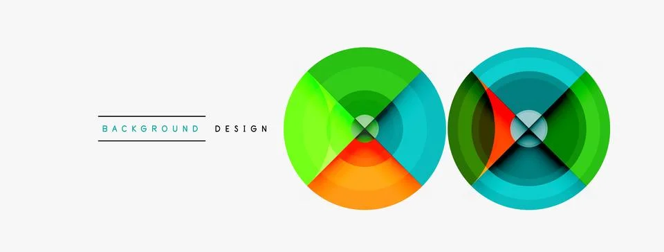 Circle pattern background. Abstract backgrounds bundle for wallpaper, banner Stock Illustration