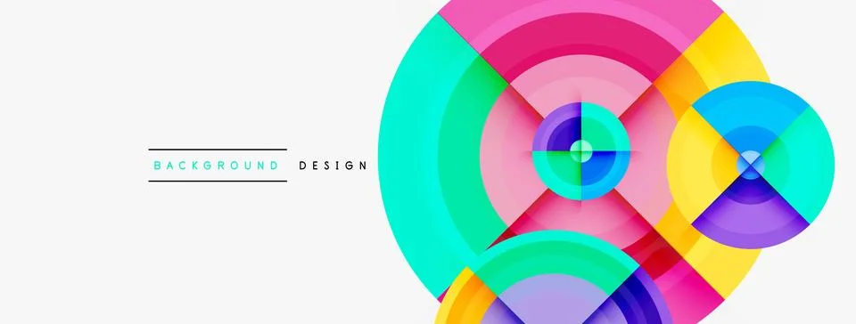 Circle pattern background. Abstract backgrounds bundle for wallpaper, banner Stock Illustration