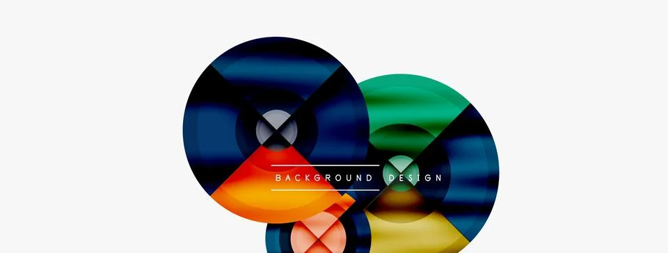 Circle pattern background. Abstract backgrounds bundle for wallpaper, banner Stock Illustration