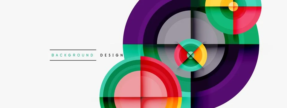 Circle pattern background. Abstract backgrounds bundle for wallpaper, banner Stock Illustration