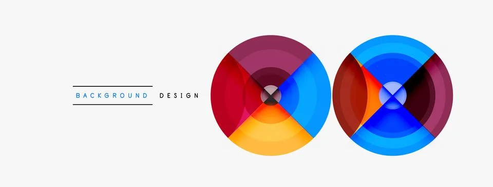 Circle pattern background. Abstract backgrounds bundle for wallpaper, banner Stock Illustration