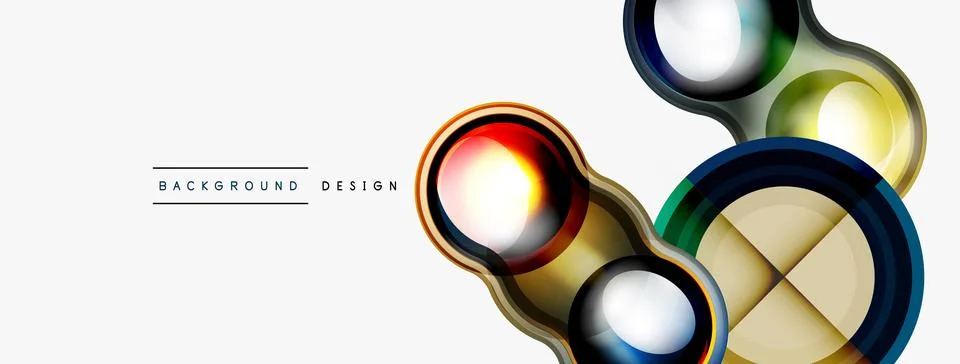 Circle pattern background. Abstract backgrounds bundle for wallpaper, banner Stock Illustration