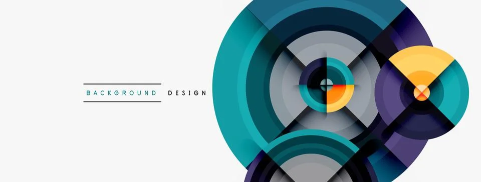 Circle pattern background. Abstract backgrounds bundle for wallpaper, banner Stock Illustration