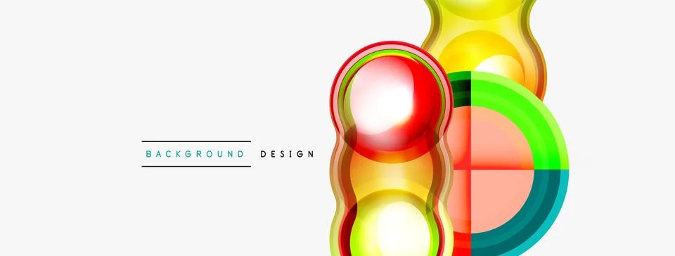 Circle pattern background. Abstract backgrounds bundle for wallpaper, banner Stock Illustration