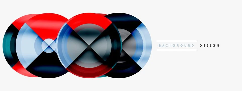 Circle pattern background. Abstract backgrounds bundle for wallpaper, banner Stock Illustration