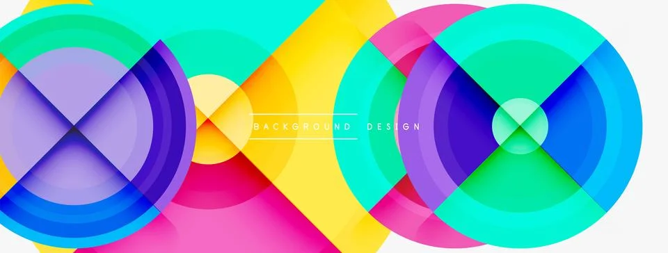 Circle pattern background. Abstract backgrounds bundle for wallpaper, banner Stock Illustration