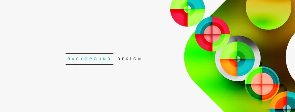 Circle pattern background. Abstract backgrounds bundle for wallpaper, banner Stock Illustration