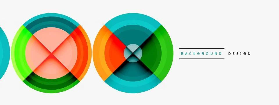 Circle pattern background. Abstract backgrounds bundle for wallpaper, banner Stock Illustration