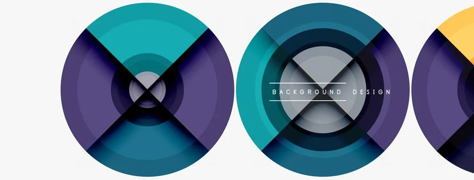 Circle pattern background. Abstract backgrounds bundle for wallpaper, banner Stock Illustration