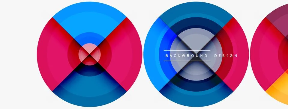 Circle pattern background. Abstract backgrounds bundle for wallpaper, banner Stock Illustration