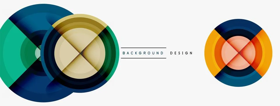 Circle pattern background. Abstract backgrounds bundle for wallpaper, banner Stock Illustration